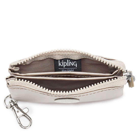 Kipling Creativity Mini Pouch Metallic Keychain Çanta Bej Rengi | TR 1112RV